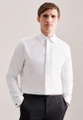 Smokinghemd Regular Fit Fit Langarm Uni Herren Weiss 44