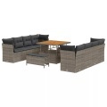 VidaXL - Garten-sofa poly-rattan, One Size, Grau