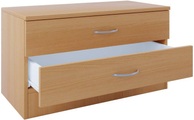 Holz Dielenmöbel Flur Sitzbank Kommode Schublade Diele Balia Unisex Nude 70 CM