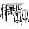 HOMCOM, HOMCOM - Bartisch-Set, One Size, Grau