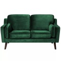 Beliani 2-Sitzer Sofa Polsterbezug grün LOKKA