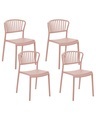 Set mit 4 Stühlen aus Polypropylen Modern GELA Set mit 4 Stühlen aus Polypropylen Modern GELA
