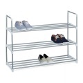 B2X - Schuhregal aus Metall silber, 92cm