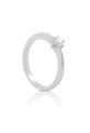 Solitaire Ring Diamant 0.25ct. Weissgold 750 Damen Silber 50