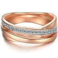 Damen Ring Damen Goldrosa 54