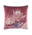 KAS - Zierkissen DALBY - Polyester - dunkelrot - 50/50 cm