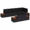 VidaXL - Outdoor-sofa poly-rattan, One Size, Schwarz