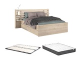 Bett 140 x 200 cm mit Lattenrost + Matratze - Naturfarben - TENALIA II Bett 140 x 200 cm mit Lattenrost + Matratze - Naturfarben - TENALIA II