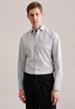 Business Hemd Shaped Fit Langarm Druck Herren Taubengrau 41