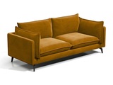 Vente-unique, 3SitzerSofa KESTREL Samt Senf 3SitzerSofa KESTREL Samt Senf