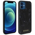 Guess - iPhone 12 Mini Hardcase Hülle Marble (GUHCP12SPCUMABK) - Schwarz