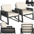 Tectake - Gartenlounge-Set Captive im Rope-Design, 2P, Anthrazit