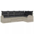 VidaXL - Garten-sofa poly-rattan, One Size, Grau