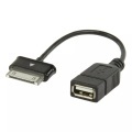 Synchronisations- und Ladekabel Samsung 30-Pin Stecker - USB A Buchse 0,20m Schwarz
