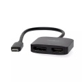 USB-C?-Adapter | USB 3.2 Gen 1 | USB-C?-Stecker | DisplayPort-Buchse / HDMI?-Ausgang | 8K@30Hz | 0,20m | Rund | Vernickelt | Schwarz | Kasten