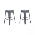 Set mit 2 Barhockern aus Metall Modern CABRILLO Set mit 2 Barhockern aus Metall Modern CABRILLO