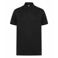 Erwachsene Kontrast Panel Pique Polo Shirt Damen Schwarz XS