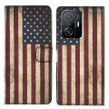 Xiaomi 11T - Leder Hülle Etui US Flagge