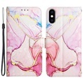 iPhone Xs / X- Leder Hülle Marble