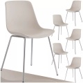 TecTake, Tectake - Kunststoffstühle Mave, ergonomisch, 120 kg, 6 Stück