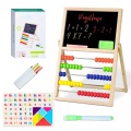 Activity-board - Grundschul-Rechenschieber Abakus, Abakus-Rechner Kinderabakus Zählrahmen mit Kreidetafel & Whiteboard Magnetaufkleber, One Size, Multicolor