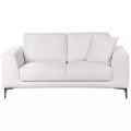 Beliani - 2 Sitzer Sofa aus Stoff Minimalistisch REINEN, One Size, Weiss Bunt
