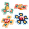 Activity-board, Activity-board - Saugnapf Spinner Spielzeug für Baby, 4pcs Fidget Kreisel Saug Bad Fenster hohe Stühle Flugzeug reisen, sensorische Spielzeug, One Size, Multicolor