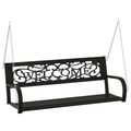 vidaXL Hollywoodschaukel 125 cm Stahl und Kunststoff Schwarz