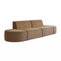 Tikamoon - Modulares 2-Sitzer-Sofa aus camelfarbenem Stoff Dario, One Size, Beige