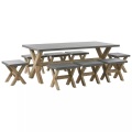 Beliani OLBIA Gartentisch + Gartenstühle