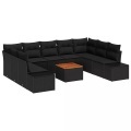 VidaXL - Garten-sofa poly-rattan, One Size, Schwarz