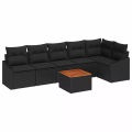 VidaXL - Garten-sofa poly-rattan, One Size, Schwarz
