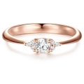 Damen Ring Damen Goldrosa 52