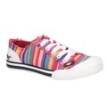 Stoffsneaker Jazzin Eden Gestreift, Zum Schnüren Damen Rot Bunt 39