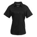 Oxfordbluse Bluse Arbeitshemd, Kurzärmlig Damen Schwarz 38