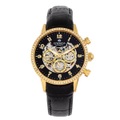 Sophie & Freda - Automatik-Lederarmbanduhr Beatrice - Schwarz und Gold