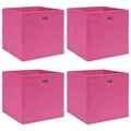 vidaXL Aufbewahrungsboxen 4 Stk. Rosa 32×32×32 cm Stoff
