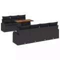 VidaXL - Garten-sofa-set poly-rattan, One Size, Schwarz
