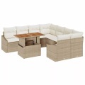 VidaXL - Garten-sofa-set poly-rattan, One Size, Beige