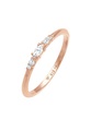 Ring Verlobung Zirkonia Marquise Damen Goldrosa 54mm