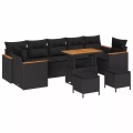 VidaXL - Garten-sofa poly-rattan, One Size, Schwarz
