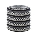 Beliani Pouf schwarz-weiss 41 x 41 cm GUNTUR