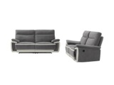 Couchgarnitur mit elektrischer Relaxfunktion 3+2 METTI Samt Couchgarnitur mit elektrischer Relaxfunktion 3+2 METTI Samt