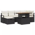 VidaXL - Garten-sofa-set poly-rattan, One Size, Schwarz