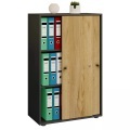 Holz Büroschrank Ordner Aktenschrank Büromöbel Schrank Lona 3-fach Schiebetüren Holz Büroschrank Ordner Aktenschrank Büromöbel Schrank Lona 3-fach Schiebetüren