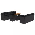 VidaXL - Garten-sofa poly-rattan, One Size, Schwarz