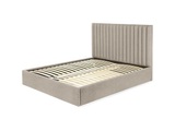 Vente-unique, Bett mit Bettkasten BettKopfteil Stoff SARAH Bett mit Bettkasten BettKopfteil Stoff SARAH