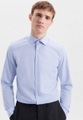 Business Hemd Slim Fit Extra Langer Arm Uni Herren Taubenblau 38
