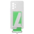 Samsung - Galaxy A53 5G Silikon Strap Cover Hülle mit Riemen (EF-GA536TWEGWW) - Weiss / Grün