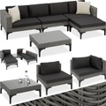 TecTake, Rattan Lounge mit Aluminiumgestell Konstanza Rattan Lounge mit Aluminiumgestell Konstanza